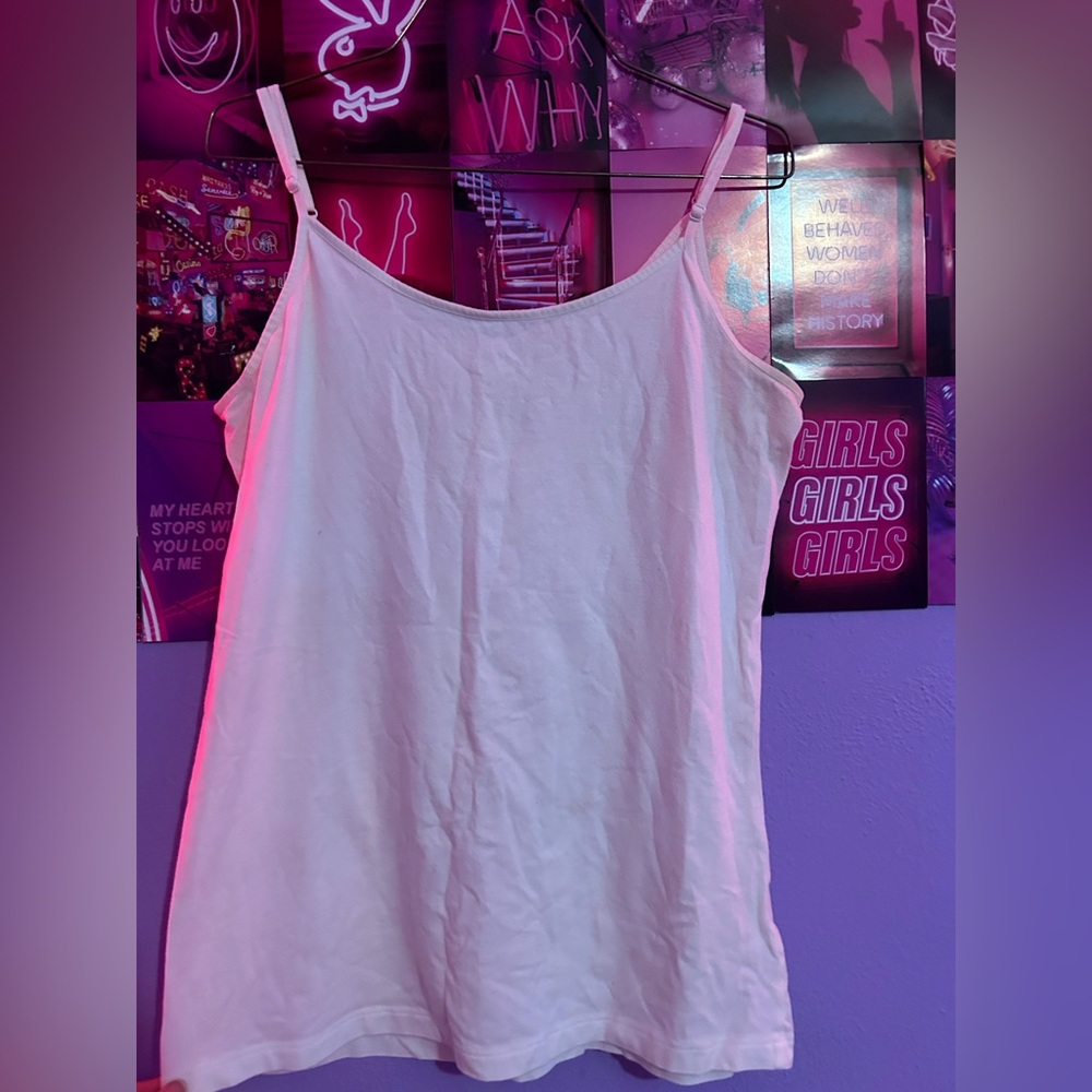 white tank top